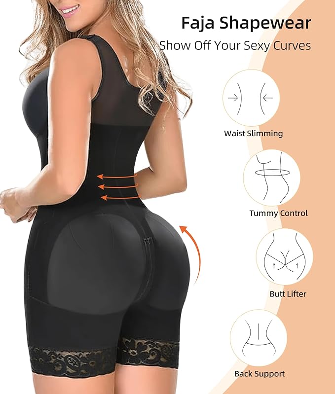 CurvaBella™ Sculpting Elegance Fajas Shapewear (High Compression Full Body)