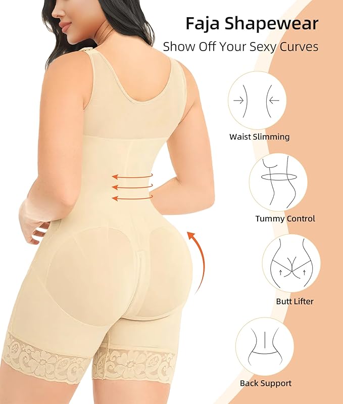 CurvaBella™ Sculpting Elegance Fajas Shapewear (High Compression Full Body)